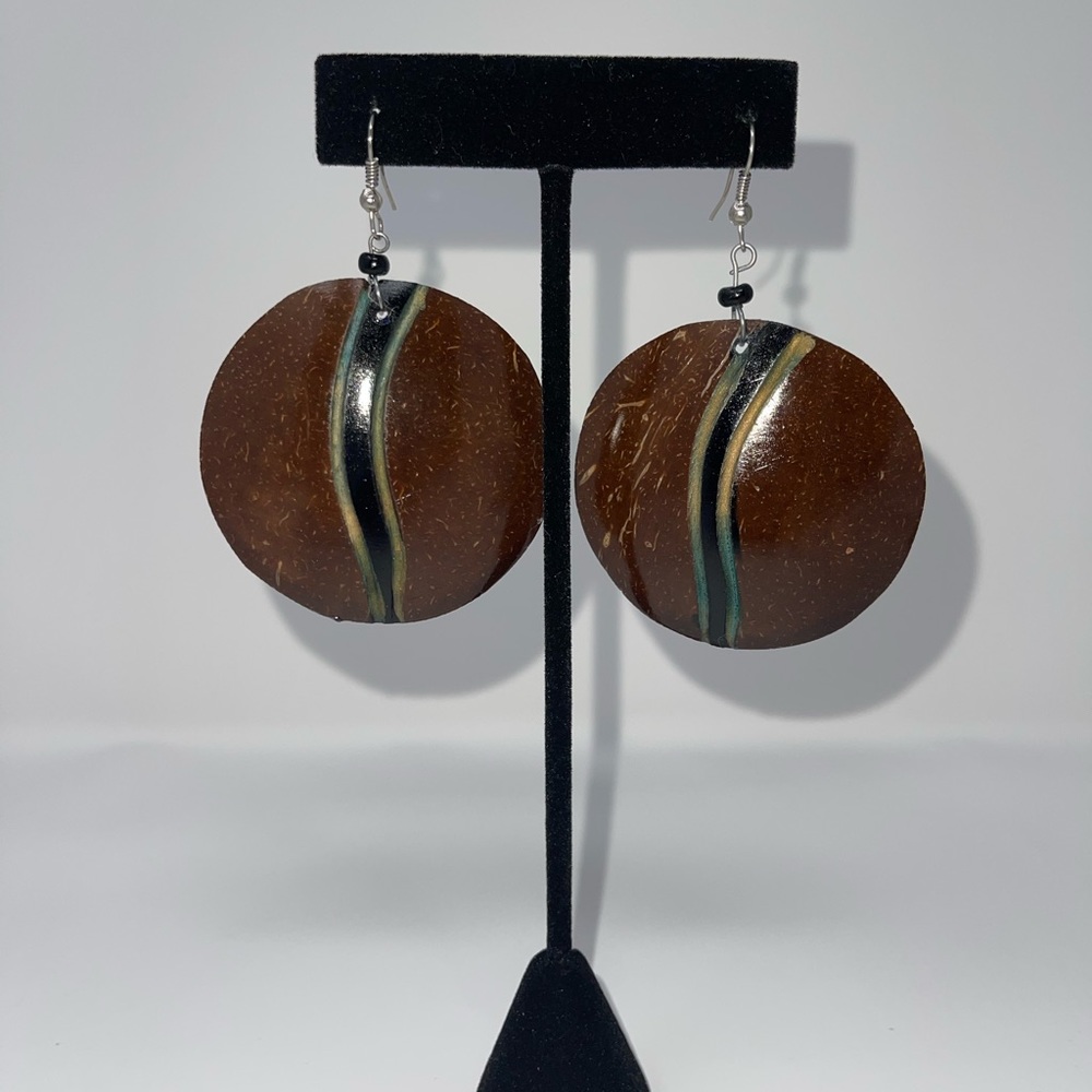 Ethnic Handmade Coconut Shell Earrings